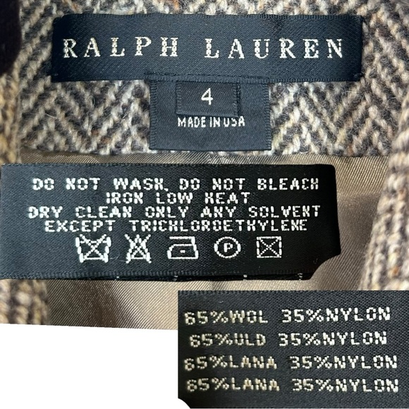 Ralph Lauren - Women’s Herringbone Vest, Wool, Classic Equestrian - Brown Size 4 - Picture 17 of 17